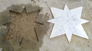 Marble Floor Design | Center Floor Marble Design | Marble Star