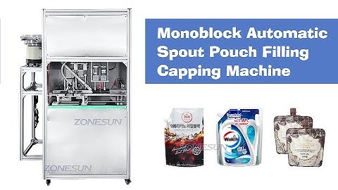 ZONESUN ZS-ASP2 Automatic Juice Soft Drinks Beverage Liquid Spout Pouch Filling Capping Machine