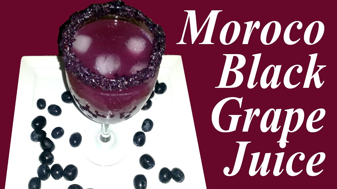 Morocco Black Grape Juice - Sweet and Sour - Lush Fruit juice - Homemade Recipe - Grapes with Lemon