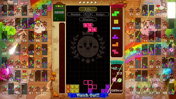 all clear in invictus mode with kirby theme in tetris 99