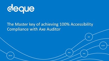 Webinar - The Master Key to Achieving 100% Accessibility Compliance with Axe Auditor