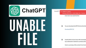 CHATGPT Unable to Upload File