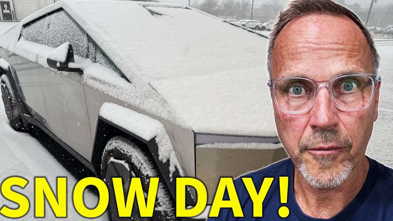Cybertruck in Snow--First Look - YouTube