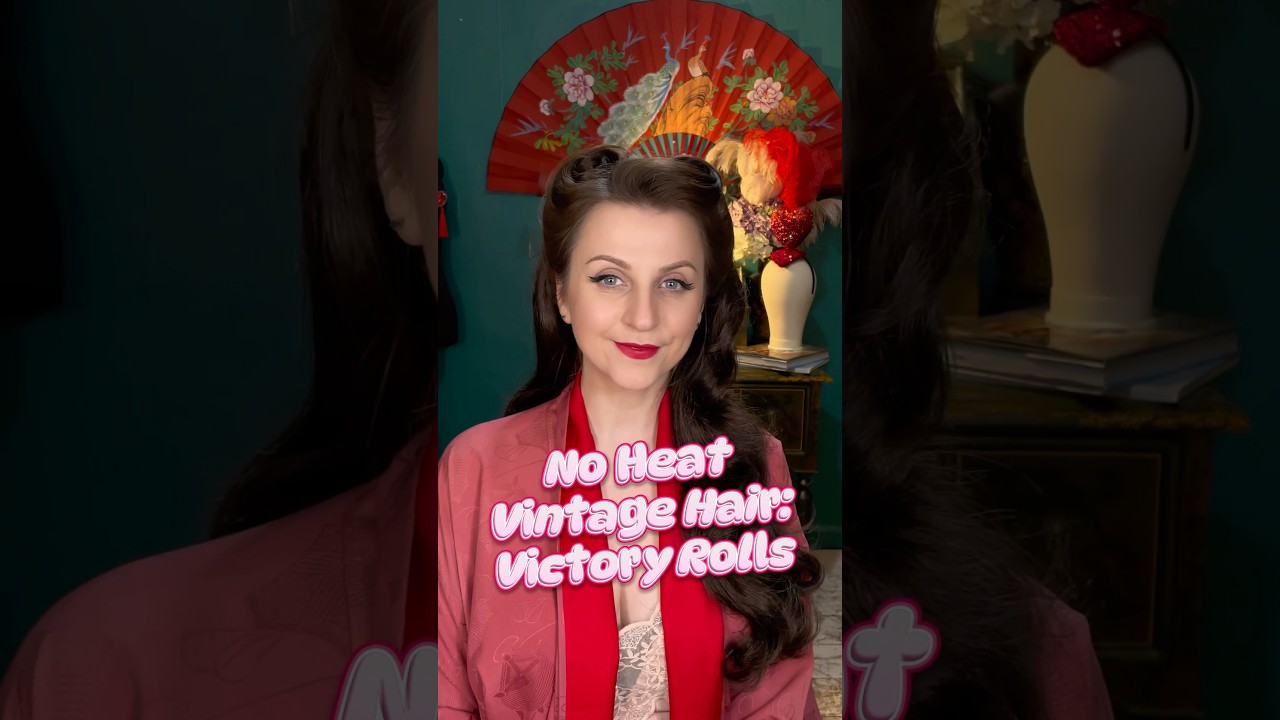 Quick Vintage Hair Tutorial: Victory Rolls! No Heat, No Curl.  Featuring Annabelle's Wigs.