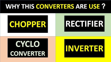 Chopper, Cycloconverter, rectifier, Inverter/ Converters