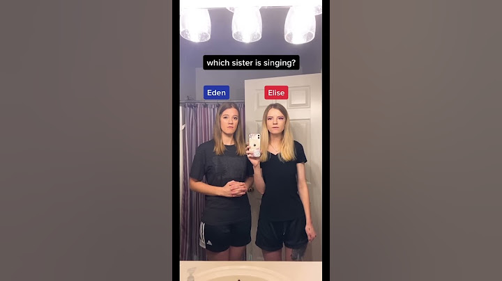 Guess which sister is singing