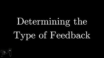 15. Determining the Type of Feedback