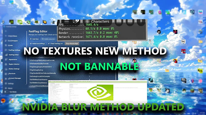 BEST FASTFLAGS FOR FPS BOOST + NO TEXTURES NVIDIA INSPECTOR SETTINGS OPTIMIZATIONS | Robloxlowendpcs