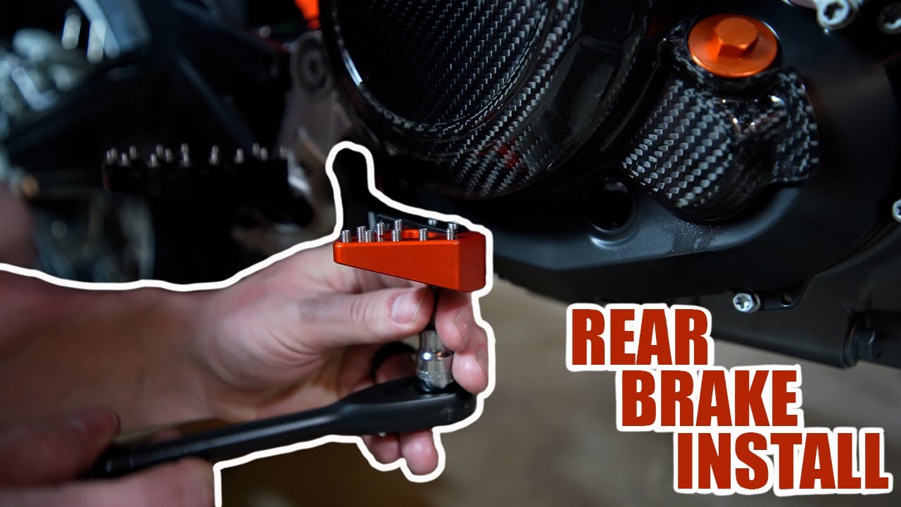 Ktm 690 Rear Brake Rotor How to install a Vanasche rear brake pedal on your KTM 690 - YouTube
