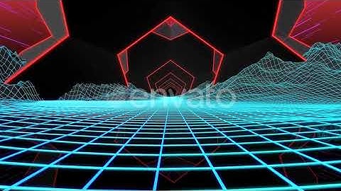 Retrowave Landscape 4K | Motion Graphics - Envato elements