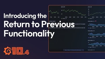 Introducing the “Return to Previous” Functionality in 10.4 | Grafana