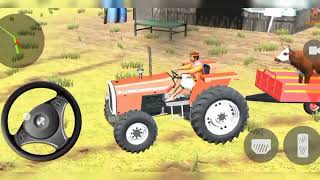 Heavy Tractor Trolley Cargo Simulator 3D Game | Offroad Tractor Trolley Simulator 3D | Massey 385 screenshot 4