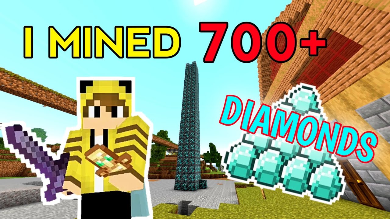 I MINED 700+ DIAMONDS IN MY MINECRAFT SURVIVAL WORLD - YouTube