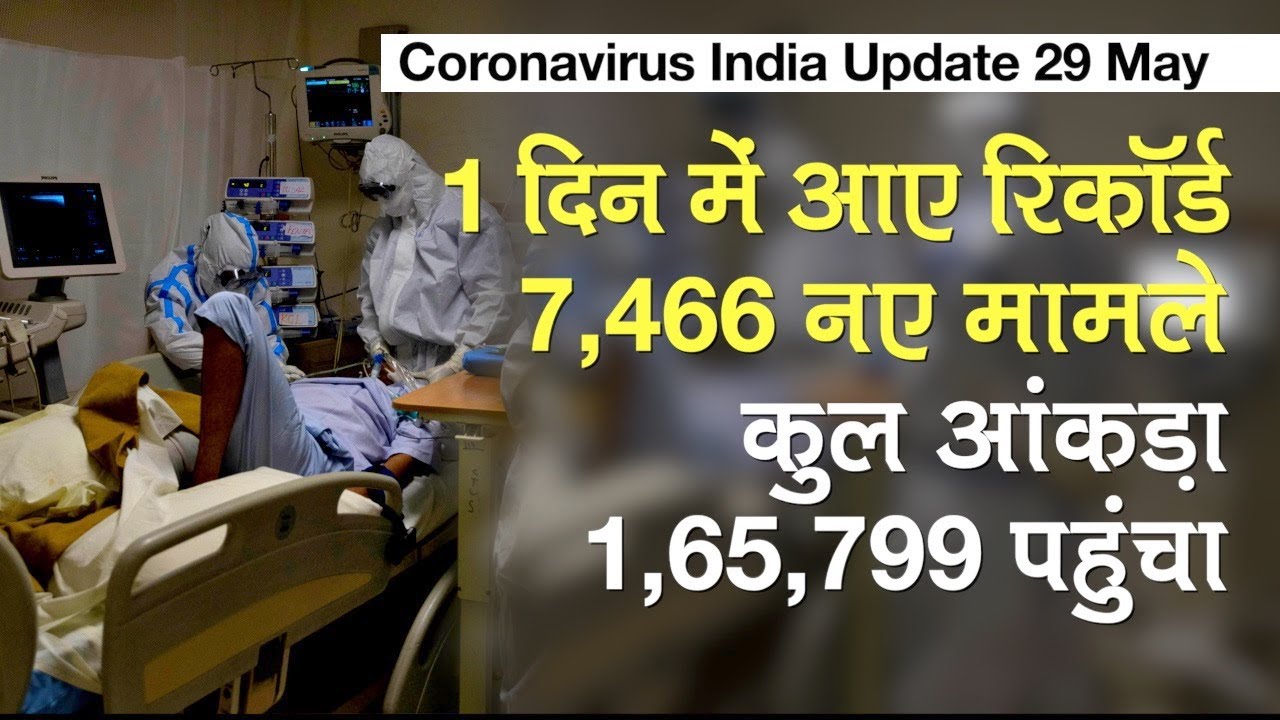 Coronavirus के India में Total 165799 मरीज, पिछले 24 घंटे में आए रिकॉर्ड COVID-19 के 7466 New Cases