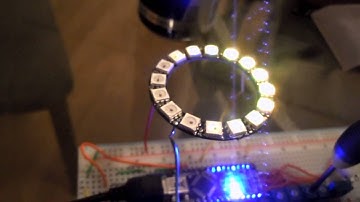 Arduino Nano + 128x64 OLED + NeoPixel Ring