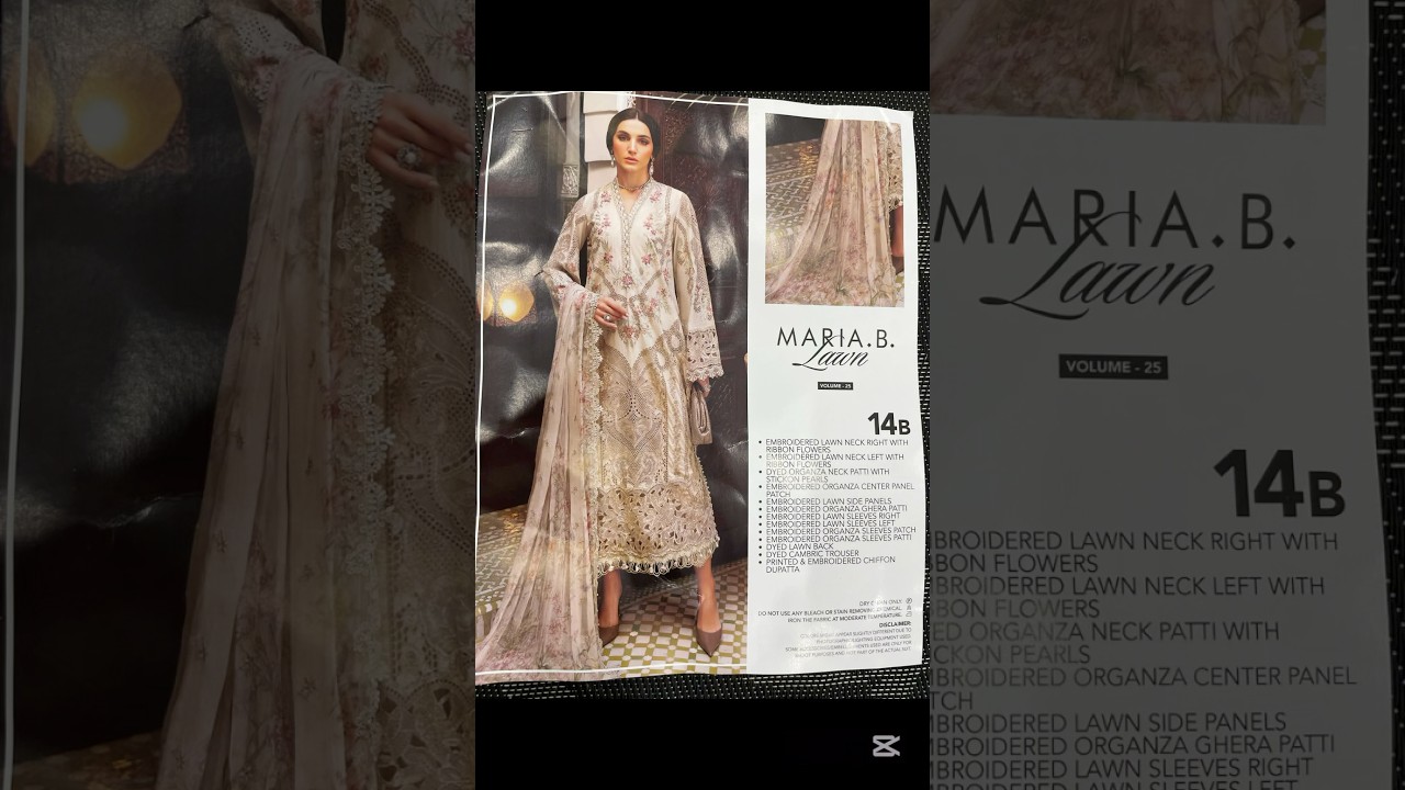Unboxing Of MARIA.B. Luxury Lawn Collection 2025 | 3-Piece Suit | Volume 25 | 14B  