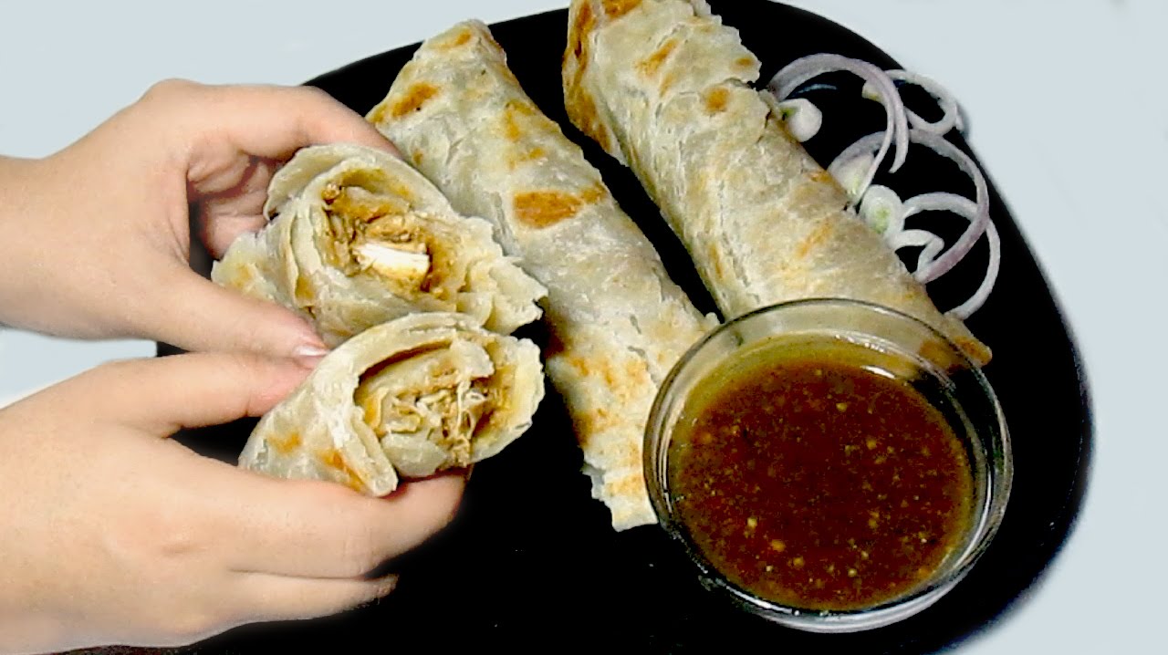 Chicken Malai Boti Roll Chicken Paratha Roll Recipe