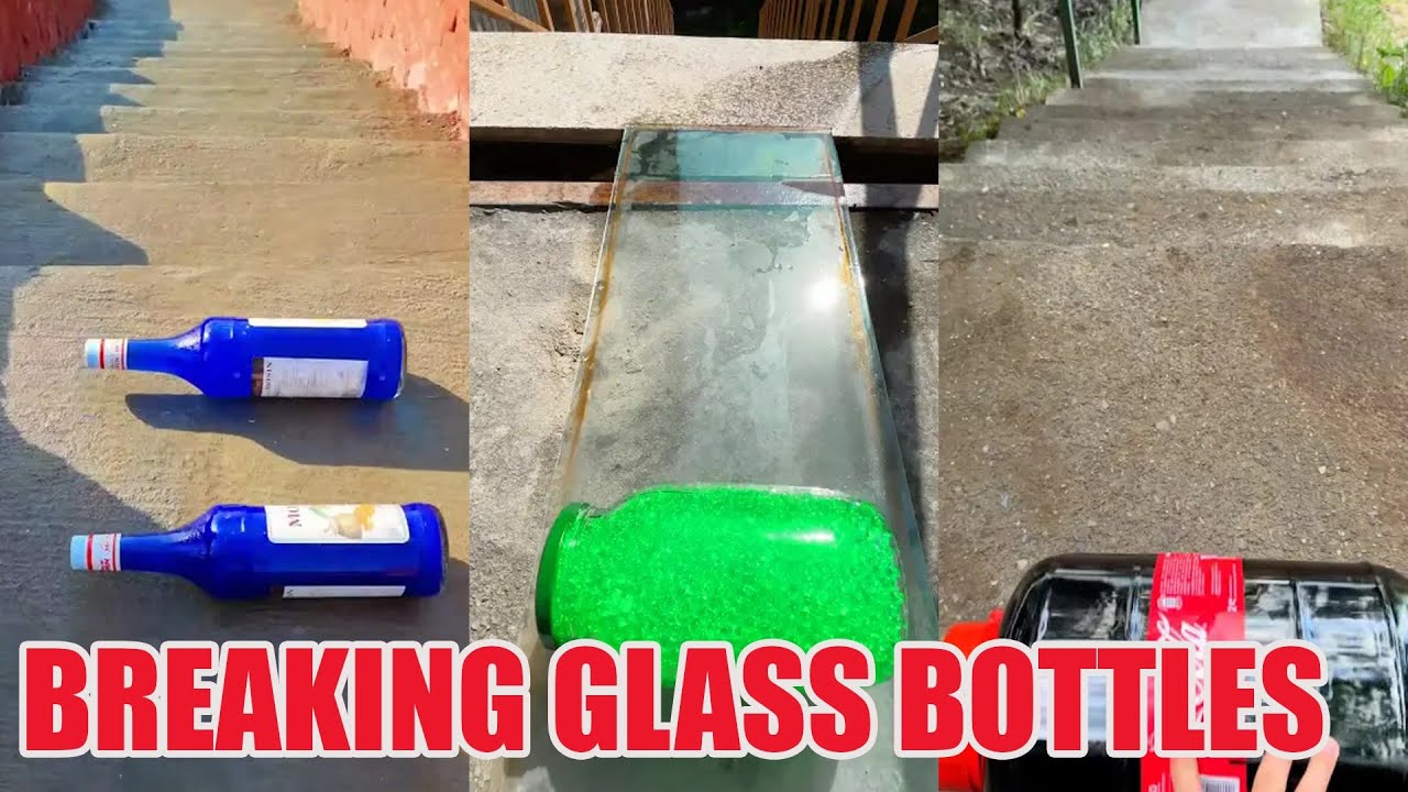 Breaking Glass Bottles & Balloon Drops 😱🔥 Crushing Crunchy & Soft Things! 
