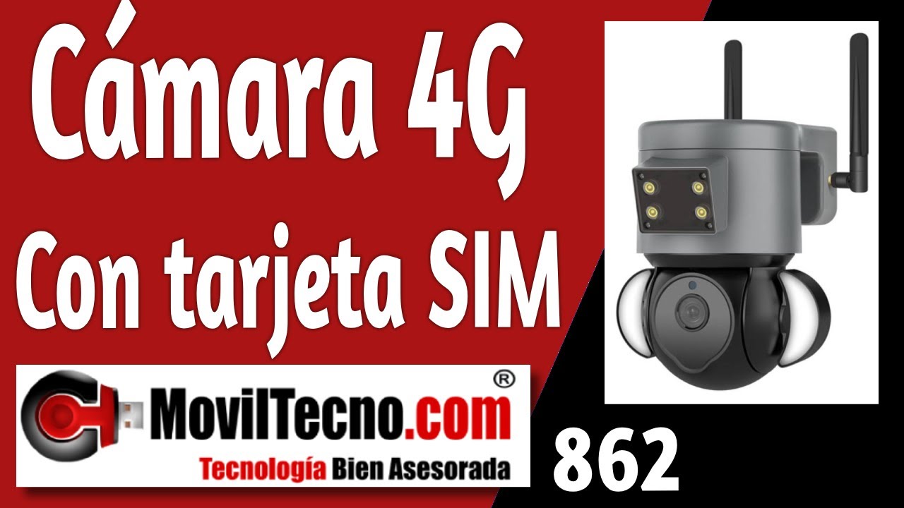 📷 Cámara vigilancia con tarjeta SIM 【✔️ MovilTecno 832 】 