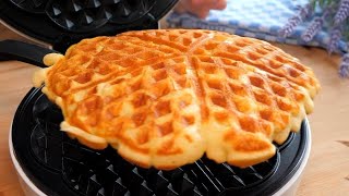 Juicy apple 🍎 waffles in 5 minutes! The BEST recipe for THICK waffles!