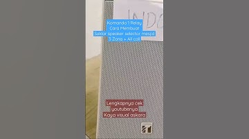 Sangat mudah hanya dengan 1 Relay zonanya bisa dipisah#shorts#shortvideo#saklar#speaker#