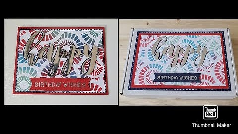 Birthday Set with Stencil-Technique and Heat-Embossing (Dutch Doobadoo + Altenew Mega Happy)