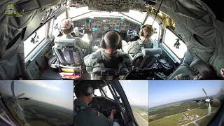 Mighty Transall C-160 Takeoff from Hohn AFB, cool Cockpit view! [AirClips]