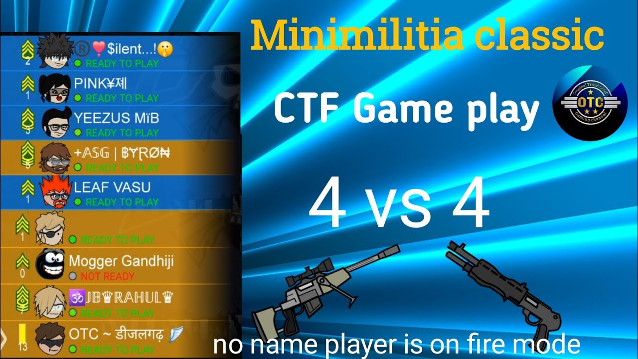 Minimilitia classic game play | Minimilitia classic CTF game play 