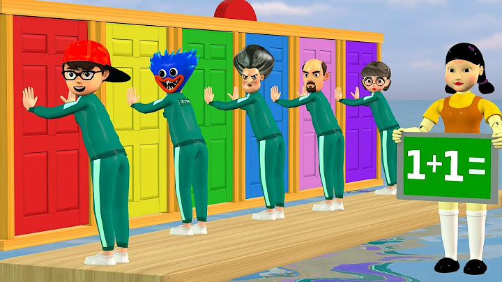 Scary Teacher vs Squid Game Choose Correct Answer to Open Wooden Door Challenge