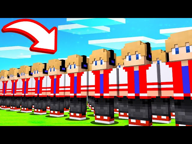 coloquei MINI-CLONES do geleia para me AJUDAR NO MINECRAFT 