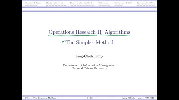 [OR2-Algorithms] lecture 2: Simplex Method #1 Introduction