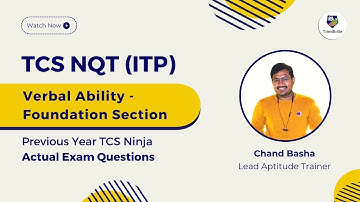 TCS NQT Questions for Verbal Ability (Foundation) | TCS ITP | 2023 Batch | TCS Ninja Questions