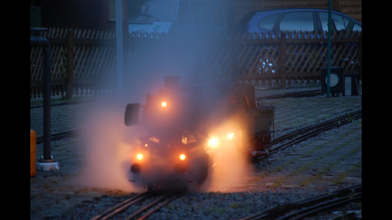 Nachtfahrt BR 50 in 7 1/4 Zoll bei den Dampfbahnern in Plochingen