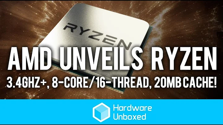 ¡AMD presenta Ryzen: 8 núcleos/16 hilos, 3.4GHz+, 20MB de caché!