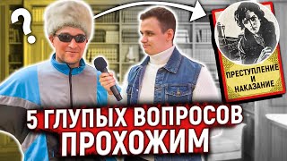 ПРОХОЖИЕ ОТВЕЧАЮТ НА ШКОЛЬНЫЕ ВОПРОСЫ ПО ЛИТЕРАТУРЕ ЗА ДЕНЬГИ / 5 глупых вопросов