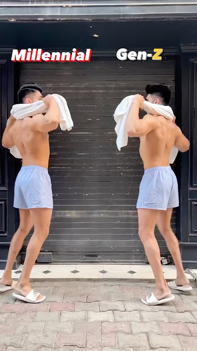 Millennial🥵 VS Gen-Z⚡️#fashion #mensfashion #menswear #outfit #genz #millennials #shorts #love