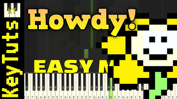 Howdy! [Undertale Yellow] - Easy Mode [Piano Tutorial] (Synthesia)