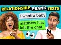 10 Funny Relationship Prank Texts | The 10s (React)