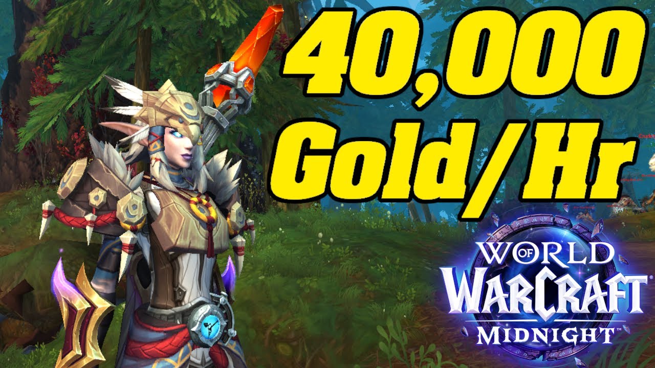 Легко зарабатывайте 40 000 золота в час! Стабильный фарм золота в WoW в полночь.