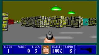 Wolfenstein 3D Playthrough   E2L1, PC Speaker, Keyboard only