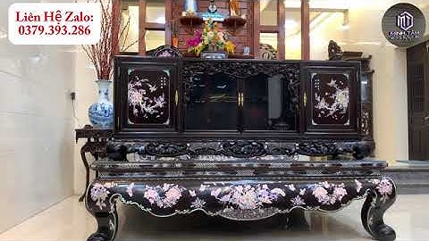 Thêm 1 Siêu phẩm Tủ Chè Khảm Ốc Đỏ lửa Vàng Tranh cảnh Mai Xuân giao lưu về Hải Dương