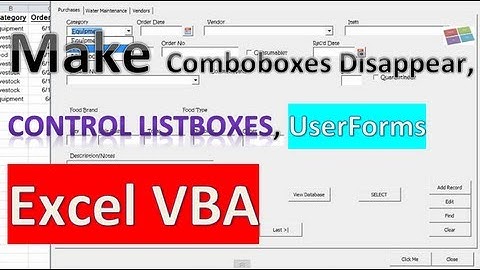 How to Make Comboboxes Disappear, Use MultiColumn Listbox and Track Records on Userform Q n A
