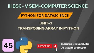 Celebrity Transposing Arrays || Numpy || Transposing Array in python Profile
