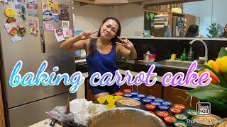 Baking carrot cake