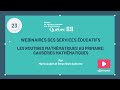 23 - Webinaire SÉ -  Les routines mathématiques au primaire : causeries mathématiques