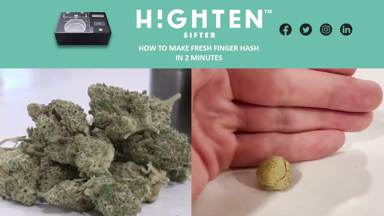 Flower to Fresh Finger Pressed Hash (OG Concentrate) In 2 min with Highten