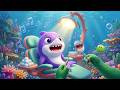 Baby Shark Dentist Visit with T-Rex 🦷 Shiny White Teeth & Cavity Protection Song | Overcoming