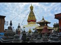 Swayambhu Stupa--Painting Lotus Petals and Hanging New Prayer Flags--December 2021