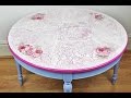 Decoupage refurbished table - decoupage furniture  - Decoupage tutorial - decoupage for beginners