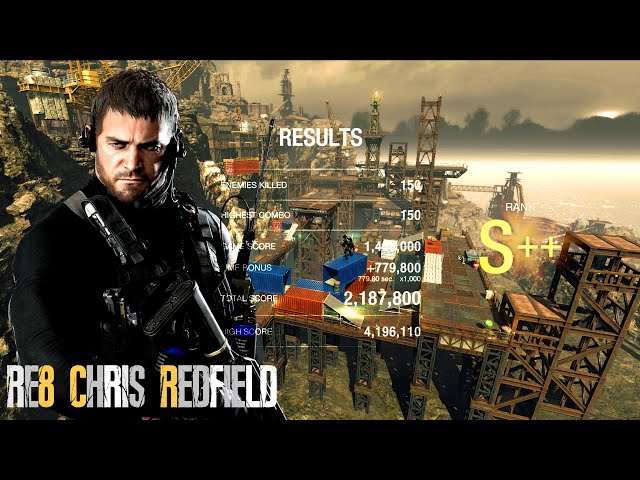 Resident Evil 4 Remake - Mercenaries - Chris Redfield[RE8] - Docks(Yellow) - S++ Rank 4K60FPS class=